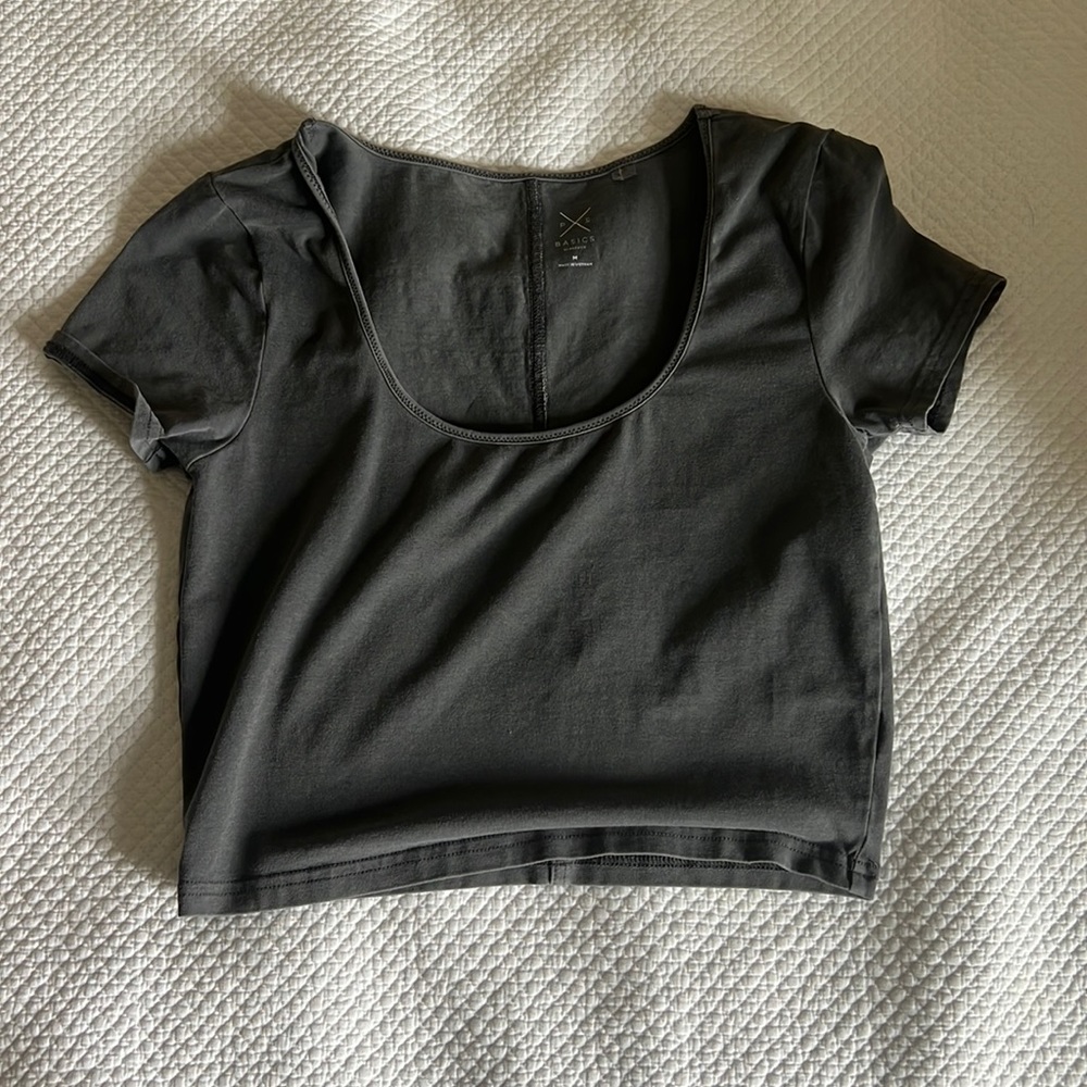 Pac sun plain gray crop top